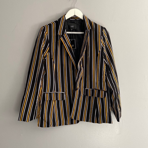 Miss Lili Jackets & Blazers - MISS LILI YELLOW AND BLACK BLAZER NWT